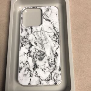 Heyday Phone Case for Apple iPhone 13 Pro with MagSafe - White Marble/Green Leaf